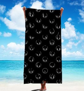 Serviettes de bain concepteur entièrement concepteurs confortables anthles de lavage portables 80-160 cm la lettre complète serviette de plage imprimée en gros