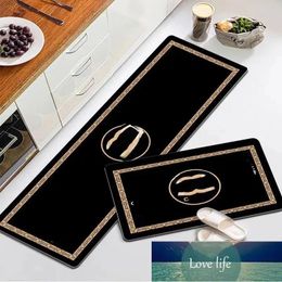 Tapis de sol de cuisine de salle de bains, tapis de styliste assorti avec Logo classique imprimé, tapis de porte d'entrée, salle de bains, absorbant l'eau, décoration de la maison, tapis de sol