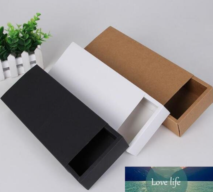 Boîte à tiroirs en papier Kraft écologique, boîte en carton assortie avec tout, chaussettes, sous-vêtements, emballage cadeau, boîte de rangement en papier, couleurs mélangées