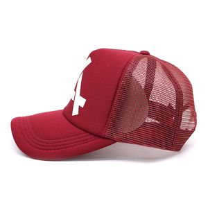 All-match mesh hoed unisex driehoek geprinte honkbal dop contrast kleur paar zonneputten
