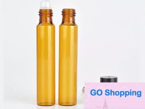 All-match Parfumflesjes Navulbaar Amber 10ml ROLL ON geur GLAZEN FLESSEN ESSENTIËLE OLIE Fles Staal Metaal Rollerball