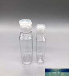 All-match plastic lege alcohol hervulbare fles, gemakkelijk mee te nemen, doorzichtige transparante PET-plastic handdesinfectieflessen voor vloeistofreizen