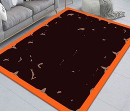 Alfombra naranja de terciopelo de cristal Premium que combina con todo, mesita para café de sala de estar, alfombra para el hogar, alfombras junto a la cama para dormitorio, venta al por mayor