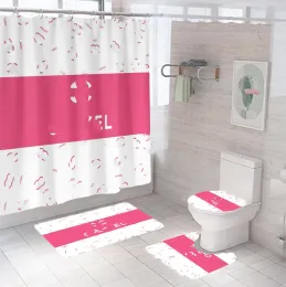 All-match douchegordijnenset Designertapijt 3-delige set Toiletbrilhoes Vloermat Badkamer Antislipmatten Sets Quatily Groothandel Klassiek