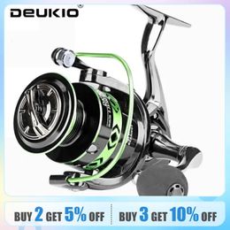 All-Metal Black Green Fishing Reel Freshwater Zeewater Dual Use Max Drag 12kg Spinning Reel Duurzame CARP Fishing Tackle 240417