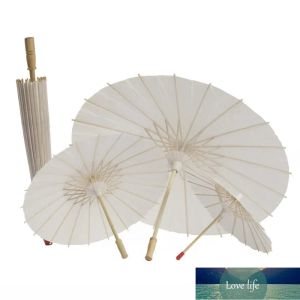 All-mtach Classical White Bamboo Papers Umbrella Craft Paraguas de papel engrasado DIY Creative Blank Painting Bride Wedding Parasol Stage Decoration