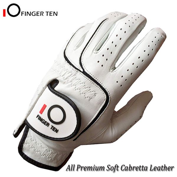 Todos los guantes de golf para hombre de cuero Cabretta suave de primera calidad se ajustan al agarre Mano izquierda Lh Mano derecha Rh con tamaño de pequeño a XXL 201027