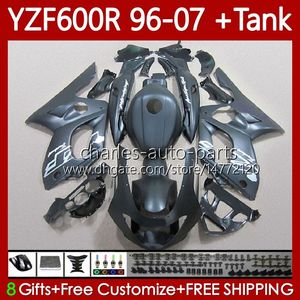 Carrosserie pour YAMAHA YZF600R Thundercat YZF-600R YZF600 R CC 600R 86No.20 YZF600-R 1996 1997 1998 1999 2000 2001 600CC 2002 2003 2004 2005 2006 2007 Carénage noir mat