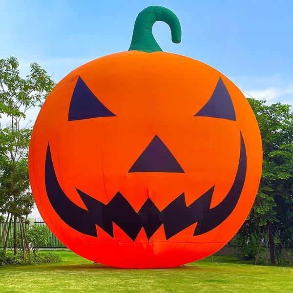 Actividades del Día de Todos los Santos Decoraciones de calabaza inflables gigantes de Halloween de primera calidad de 26 pies con soplador