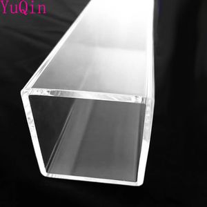All-size acryl vierkante buispijp holle duct transparante plexiglass buis pmma kwartet cantal aangepaste snit