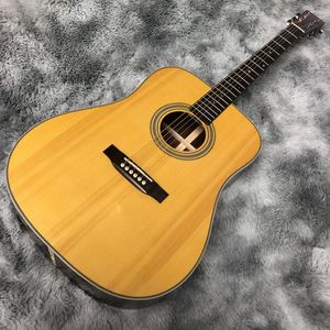 Guitare acoustique folk de 41 pouces, tout en bois massif, moule D28, style doigt