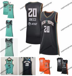 All-Star nieuwe vrouwen basketbal York Liberty Jersey 30 Breanna Stewart 20 Sabrina Ionescu 35 Jonquel Jones 22 Courtney Vanderoot 44 Betnijah Laneyy