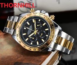 tous les sous-cadrans de travail classique mens chronomètre montre entièrement en acier inoxydable automatique sports pour hommes étanche quartz saphir miroir étanche montres-bracelets d'affaires