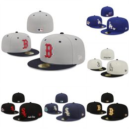 Tous les logos de l'équipe Chapeaux ajustés Snapbacks Ball Designer Boston Sport Chapeau complet Stitch Heart Love Hustle Flowers Taille 7-8