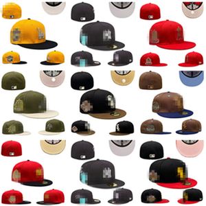 Toutes les chapeaux de baseball en casquette Casquette Hat Hat Men Men Sport Broderie Adult Flat Hip Hop Fermed Mesh Sun Beons Cap 7-8