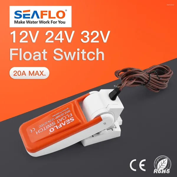 Ruedas todo terreno 12v 24v 32v bomba de sentina automática interruptor de flotador interruptores de flujo para accesorios de barcos agua sumergible marina SEAFLO