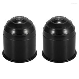 Alle terreinwielen 2 pc's Universal Trailer Hitch Ball Cover Cap Waterdicht 50 mm ID Zwart voor autolruck RV -boot