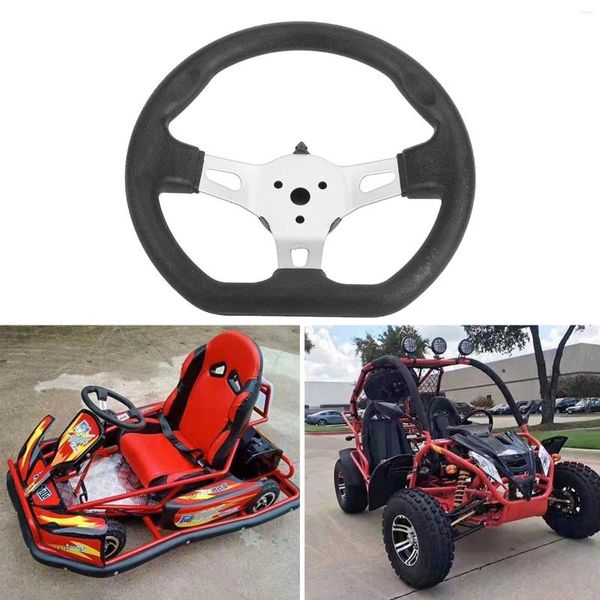 Volant classique de 270MM de roues tout terrain pour les accessoires de partie de buggy de plage de kart - noir