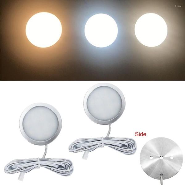 Tout Terrain roues 2 pièces 12V LED intérieur Spot lampe sous armoire lumière voiture placard mur pour armoire placard RV camping-car