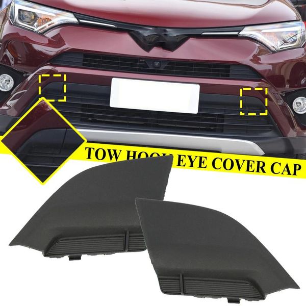 Roues tout Terrain 2 pièces couvercle de crochet de remorquage avant pare-chocs remorque de remorquage capuchon droit gauche pour Toyota RAV4 XA40 2024-2024 EU 532850R080 532860R080