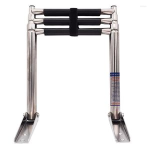 All Terrain Wheels 3 Step Stainless Steel Telescoping Boat Ladder Swim Ladders For Marine Yacht Swimming Pool