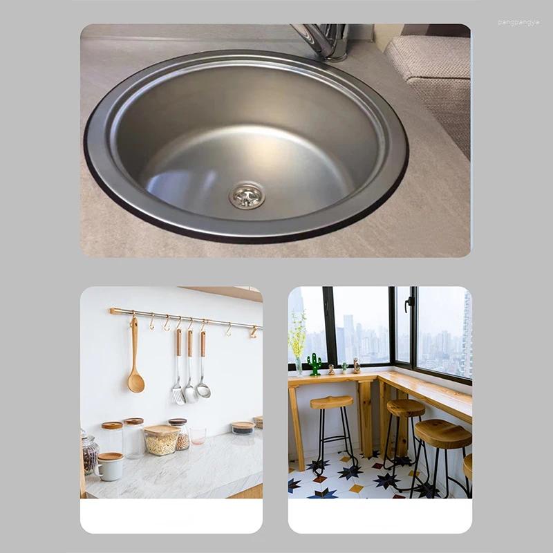 All Terrain Wheels 304stainless Steel RV Sink Yacht Apartment Building Round Flat Wash Basin 30cm 15cm With Downhose Spare Parts