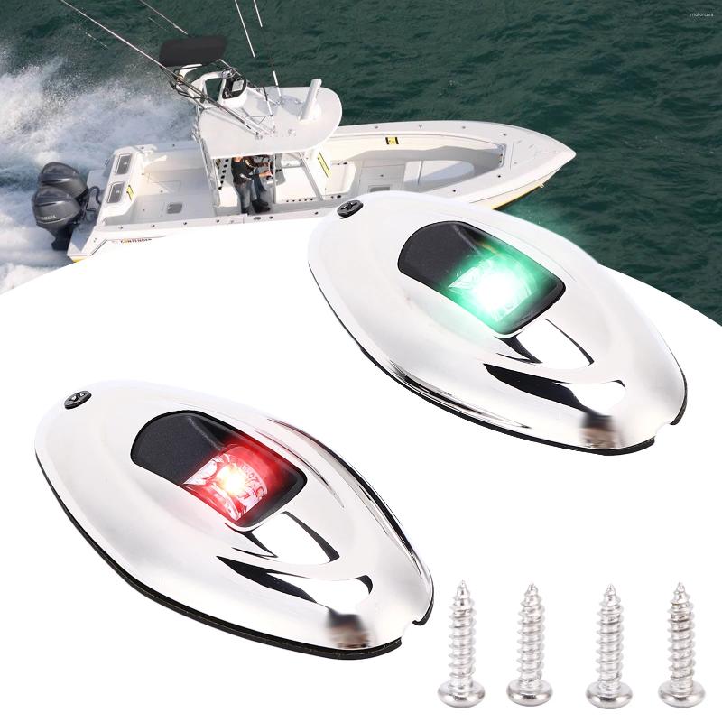 Alla terränghjul Båtnavigeringsljus LED GRÖN RÖD IP66 VATTÄKT 1 NAUTISK MILE SKILD Segelsignallampa för Pontoons Yachts