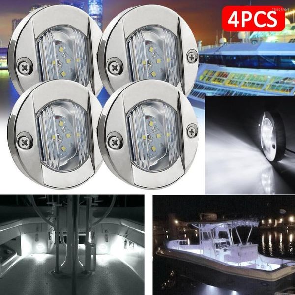 All Terrain Wheels DC 12V Étanche Marine Boat Transom LED Stern Light Round Blanc Froid Queue Lampe Yacht Accessoire Bleu / Blanc / Ambre