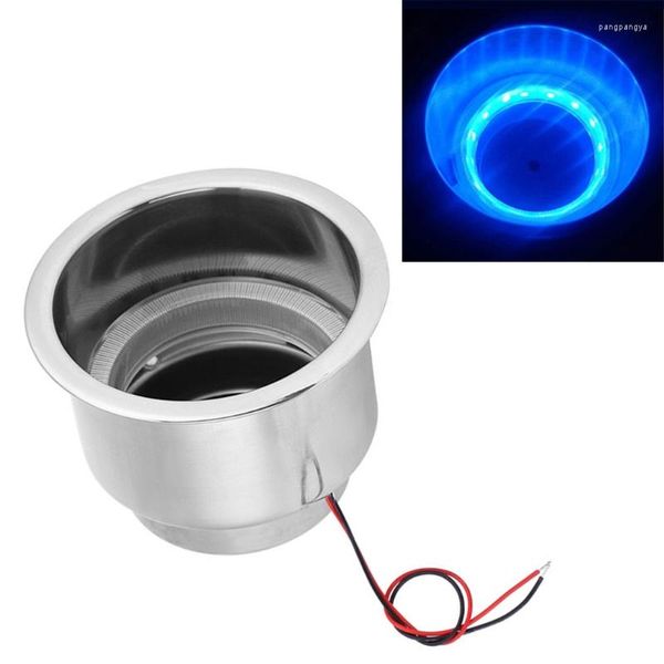 All Terrain Wheels G8TE Camper Boat Marine RV Cup Drink Holder Insert With Drain 15LED