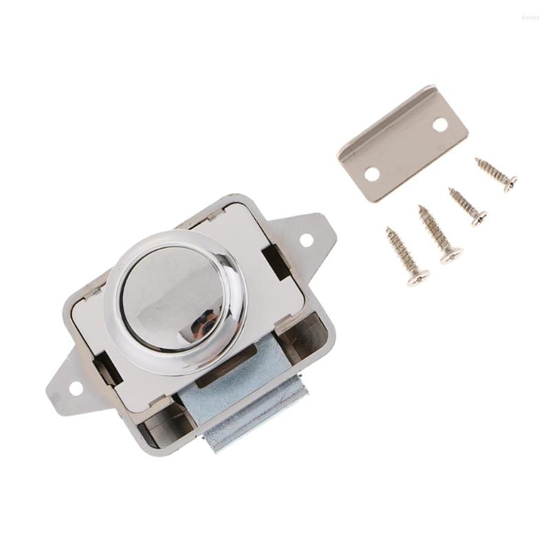 All Terrain Wheels High Quality Push Button Catch Lock Latch Knob Motorhome Home Cupboard Drawer Sliver Easy Installation Open And Close