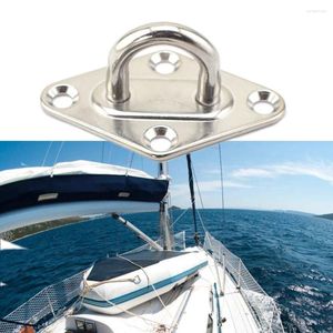 Roues tout terrain JEAZEA M6 M8 304 en acier inoxydable en forme de diamant, plaques à œil, anneau d'agrafe, boucle de crochet pour maison, bateau, yacht marin