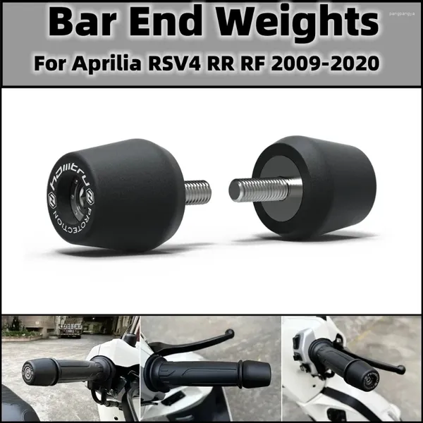 Capuchon de poignées de poids d'extrémité de barre de poignée de moto, roues tout Terrain, pour Aprilia RSV4 RR RF 2009 – 2024