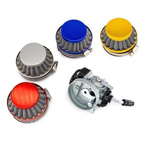 Piezas de ruedas para todo terreno, Mini carburador de motor reacondicionado de dos tiempos de Color con filtro de aire para bicicleta motorizada de 49cc, 50cc, 60cc, 66cc y 80cc