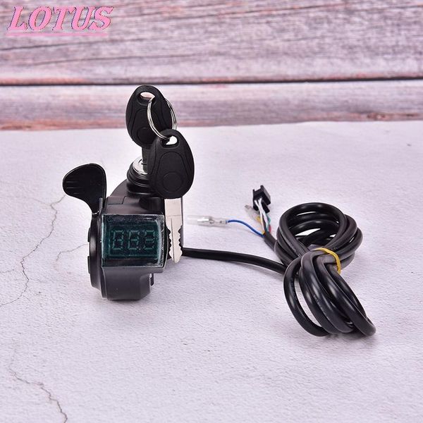 Piezas de ruedas todo terreno para bicicleta eléctrica, mango de agarre del acelerador de media muñeca, indicador de pantalla LED/llave de bloqueo, acelerador giratorio, ATV, ATV