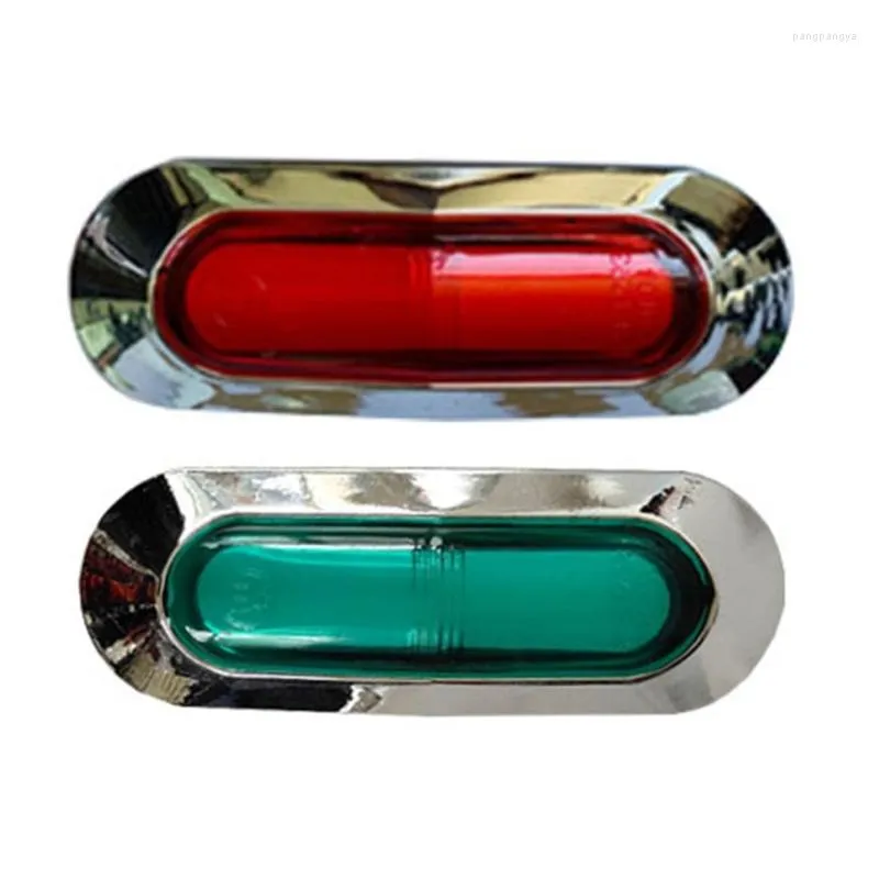 Juego De 4 Luces LED Verdes Para Camión O Remolque - 24V, Impermeables, 70 Mm Distancia Entre Pernos