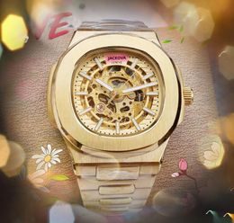 tous les affaires du crime suisse hommes regarder calendrier squelette creux cadran président horloge loisirs mode balayage tique mécanique automatique mouvement montres