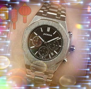 tout le crime atmosphère classique mouvement à quartz montre 42mm affaires suisse haut de gamme mens calendrier super président montres relojes de lujo para hombre