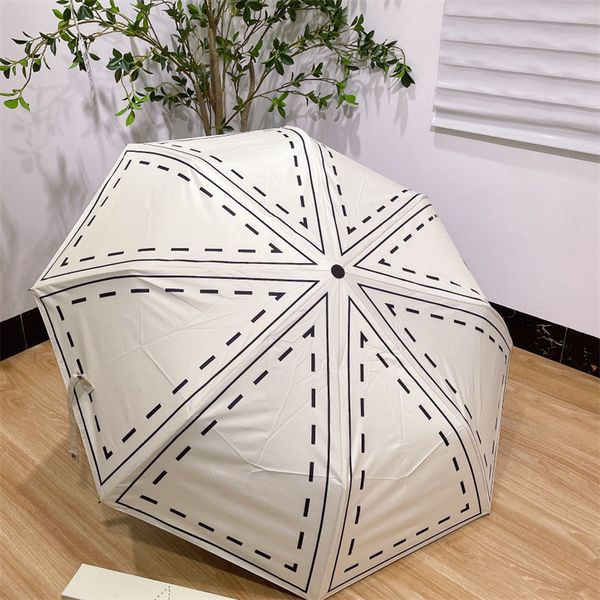 Tous les créateurs de temps UV Brolly Elegant Rainhade Noble Three Pliage Umbrella Full Automatic Bumbershoot Ultraviolet Proof