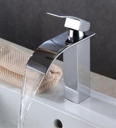 Allcopper waterval kraan voor badkamer wastafel een gat tuit el buitentuin en koude handwaskranen keramische BAS53166356236289