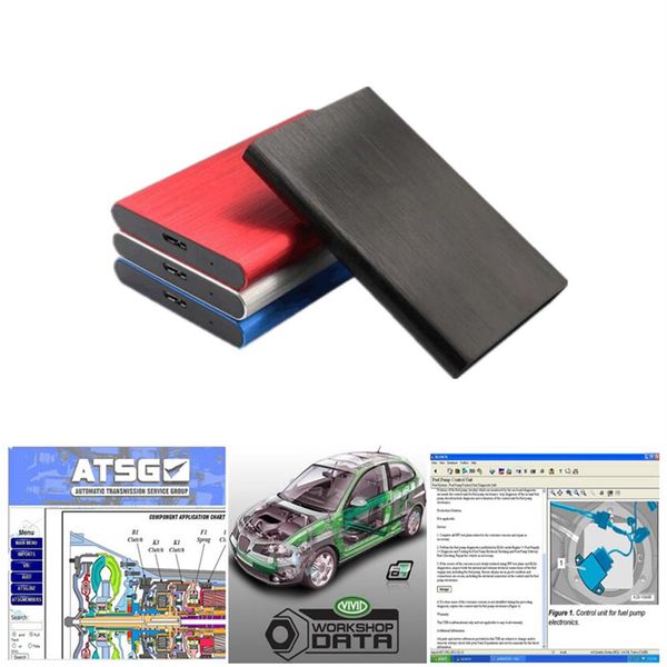 Logiciel de réparation automobile Alldata toutes les données v10 53 atsg atelier Vivid avec support technique pour voitures et camions USB 3 0 750 Go HDD233r