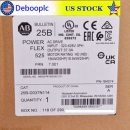 Allen-bradley 25b-d037n114 Powerflex 525 AC Drive 25bd037n114 scellé en usine