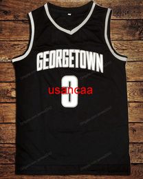 Allen Iverson #3 Georgetown Hoyas College Basketball Jersey Hombre Todo cosido Negro Talla S-XXL