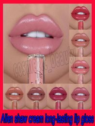 Allen Shaw 12 kleuren naakt glitter shimmer lipgloss waterdichte langdurige vochtige lipgloss kleurrijke sexy vrouwen vloeibare lippenstift ma8620996