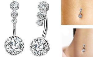 allergie gratis rvs diamant buik ring zirkoon navel bell button ringen sexy mode piercing vrouwen lichaam sieraden Will en Sandy ZWL796