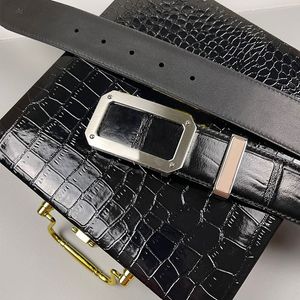 Alligator Cowhide Belt Classic Senior Steel Buckle Mens en Dames Designer Lederen Design Belt Breedte 3,8 cm prachtige verpakking