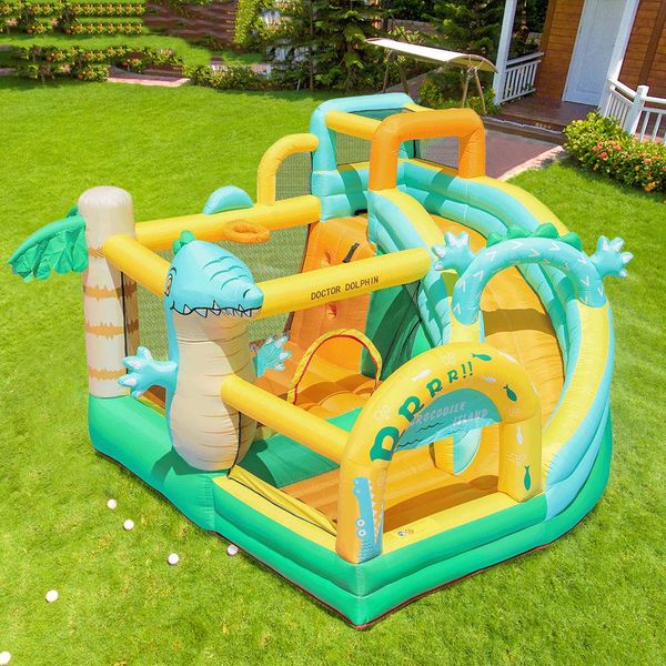 Alligator Bouncer gonflable château rebond house crocodile Jumping cavalier de diapositive pour enfants pour enfants.