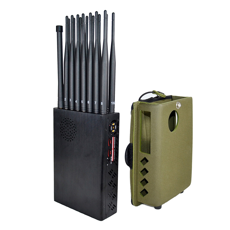 アリゲーターJAM-M16 Pro 16バンド携帯電話JAMM ERSブロックGSM5G/4G/3G+WIFI2.4G/5.8G+GPSL1-L5+UHF/VHF WAKIE-TALKIE+LOJACK+RC433/315/868