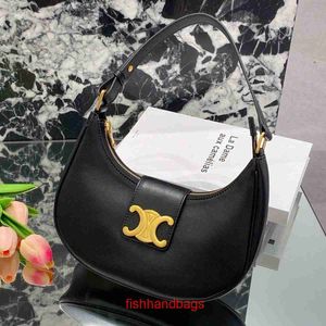 Allmatch Casual Celllins's Bager Women Sac Handsbag Triumphal Womens Sac New Ava Underarm Moon Moon Light Luxury Saddle with Original Logo