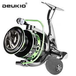 Allmetal Black Green Fishing Reel Freshwater Zeewater Dual Use Max Drag 12kg Spinning Duurzame karper Tackle 240401