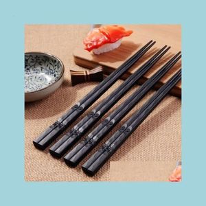 Alliage 1pair non glisseurs de galets japonais Sushi Sticks Sticks Chop Gift chinois Palillos Japones réutilisables 18oct Drop délivre Dhfj8